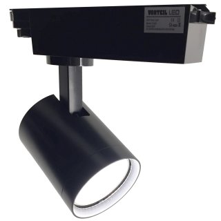 3 Phasen LED Strahler 30W für Stromschienen (A+) schwarz, 3000 Lumen