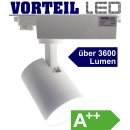 3 Phasen LED Strahler 30W f&uuml;r Stromschienen (A++) wei&szlig;, 3600 Lumen