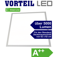 40 W LED Panel 62x62cm mit 5.200 Lumen, Lichtfarbe wählbar