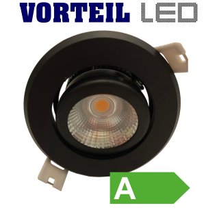 12 Watt LED Einbau-Strahler (A) schwarz 3000k schwarz 36° Grad