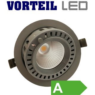 20 Watt LED Einbau-Strahler (A) grau, (1600 Lumen)