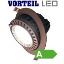 20 Watt LED Einbau-Strahler (A) grau 4000k grau 38&deg; Grad