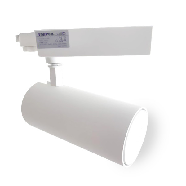 3 Phasen LED Strahler 40W für Stromschienen (A++) weiß, 4400 Lumen