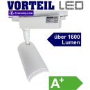 3 Phasen LED Strahler 20W f&uuml;r Stromschienen (A+) wei&szlig;, 1600 Lumen