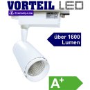 3 Phasen LED Strahler 20W für Stromschienen (A+) weiß, 1600 Lumen