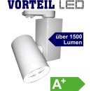 3 Phasen LED Strahler 15W für Stromschienen (A++) weiß, (100lm\W) 3000k 38° Grad