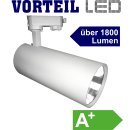 3 Phasen LED Strahler 35W f&uuml;r Stromschienen (A++) wei&szlig;, (135 lm/W)