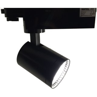 3 Phasen LED Strahler 15W für Stromschienen schwarz, 1875 Lumen -gebraucht- 3000K 38°
